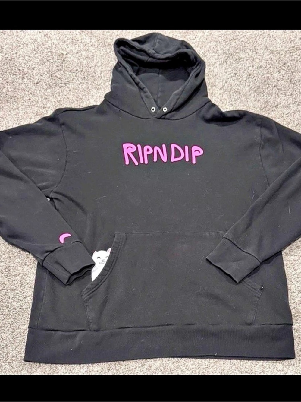 RIPNDIP YouTooz Black Graphic Hoodie Size Medium